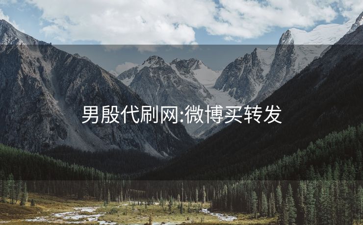 男殷代刷网:微博买转发