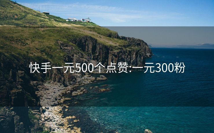 快手一元500个点赞:一元300粉