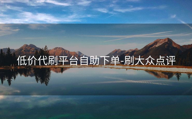 低价代刷平台自助下单-刷大众点评