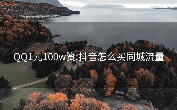 QQ1元100w赞:抖音怎么买同城流量