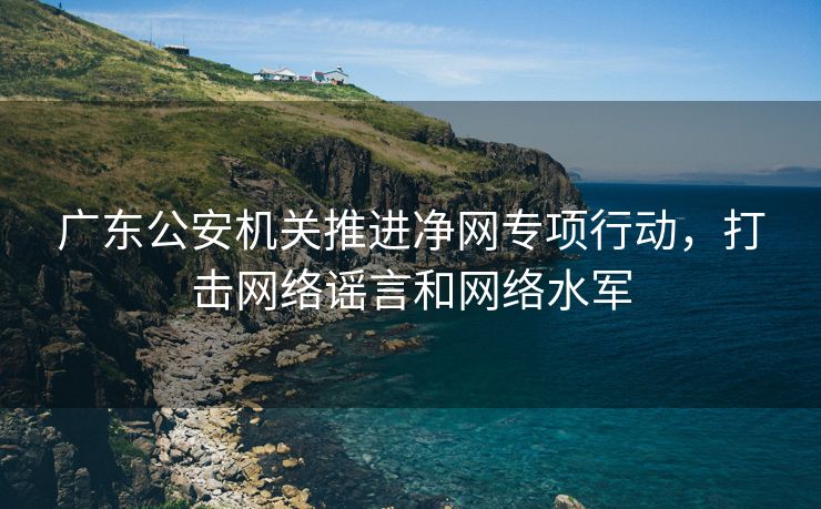 广东公安机关推进净网专项行动，打击网络谣言和网络水军