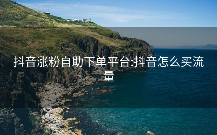 抖音涨粉自助下单平台:抖音怎么买流量