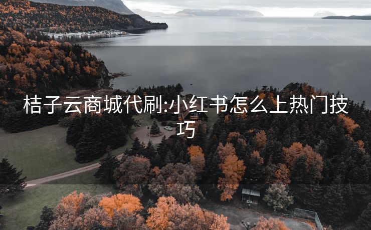 桔子云商城代刷:小红书怎么上热门技巧