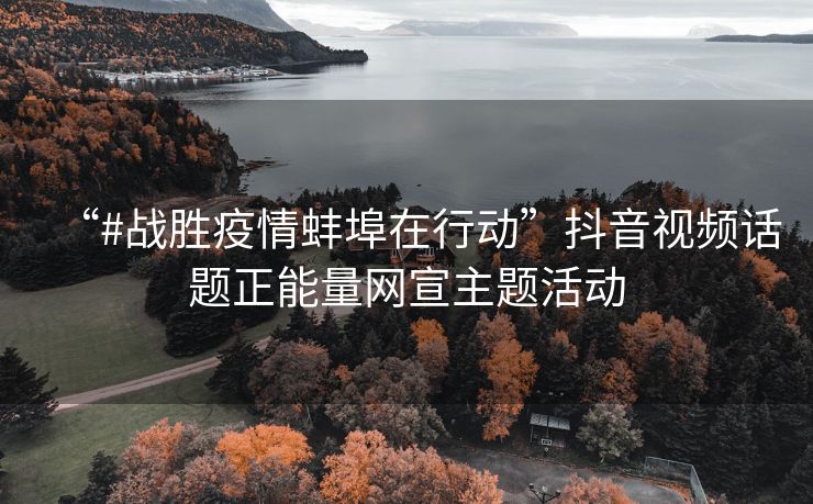 “#战胜疫情蚌埠在行动”抖音视频话题正能量网宣主题活动