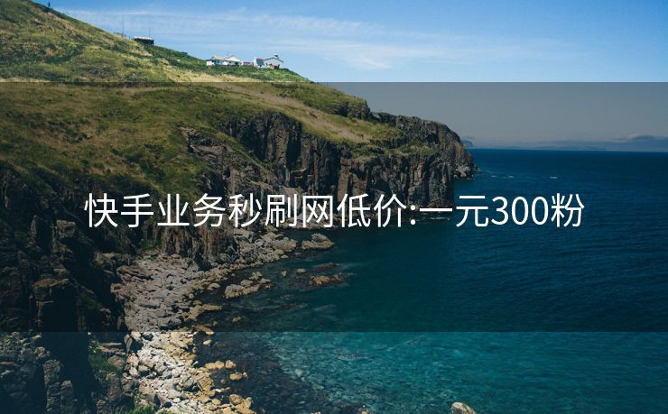 快手业务秒刷网低价:一元300粉