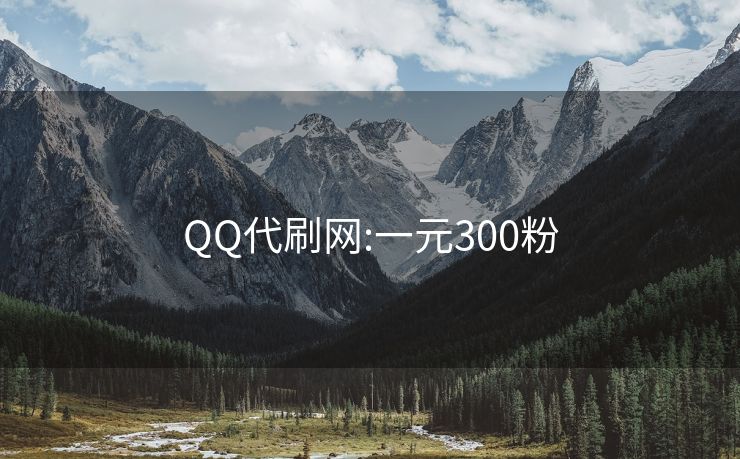 QQ代刷网:一元300粉