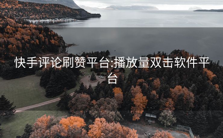 快手评论刷赞平台:播放量双击软件平台