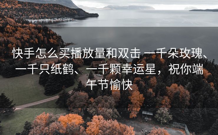 快手怎么买播放量和双击 一千朵玫瑰、一千只纸鹤、一千颗幸运星，祝你端午节愉快