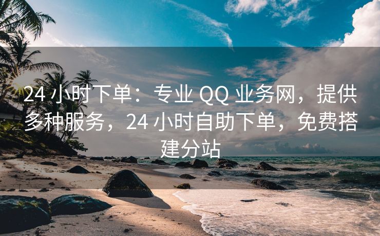 24 小时下单：专业 QQ 业务网，提供多种服务，24 小时自助下单，免费搭建分站
