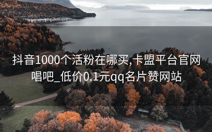 抖音1000个活粉在哪买,卡盟平台官网唱吧_低价0.1元qq名片赞网站