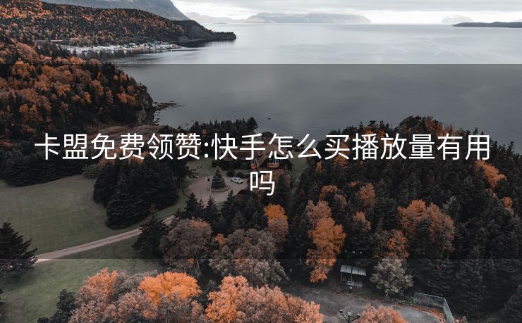 卡盟免费领赞:快手怎么买播放量有用吗