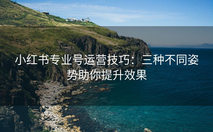 小红书专业号运营技巧：三种不同姿势助你提升效果