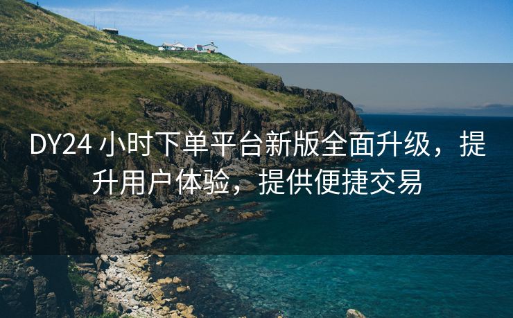 DY24 小时下单平台新版全面升级，提升用户体验，提供便捷交易