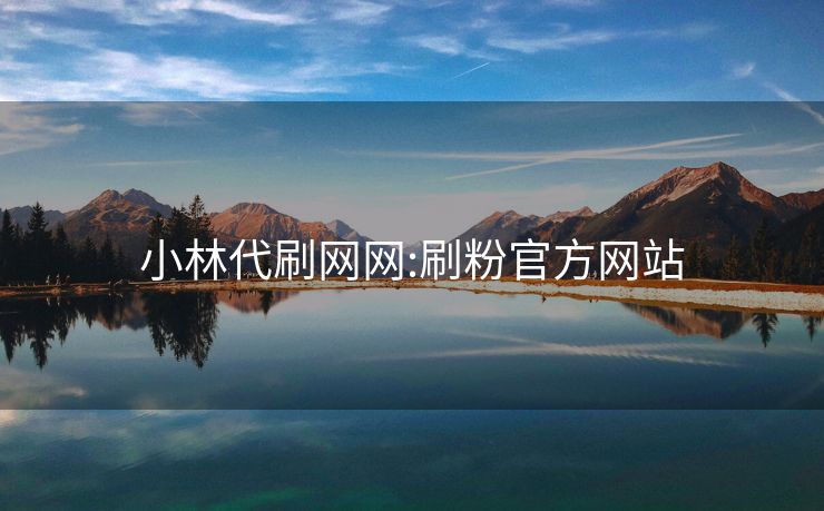 小林代刷网网:刷粉官方网站