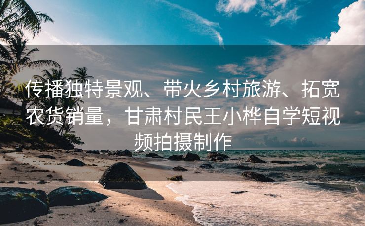 传播独特景观、带火乡村旅游、拓宽农货销量，甘肃村民王小桦自学短视频拍摄制作