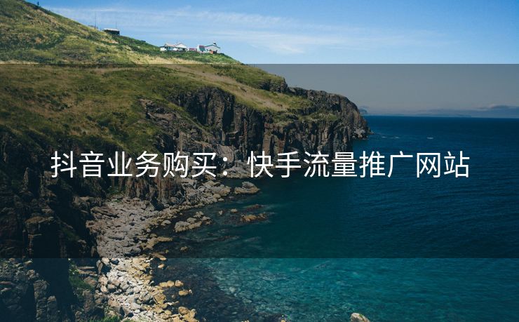 抖音业务购买：快手流量推广网站