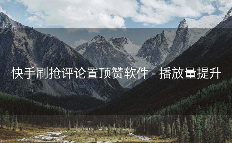 快手刷抢评论置顶赞软件 - 播放量提升
