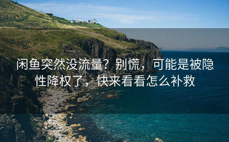闲鱼突然没流量？别慌，可能是被隐性降权了，快来看看怎么补救