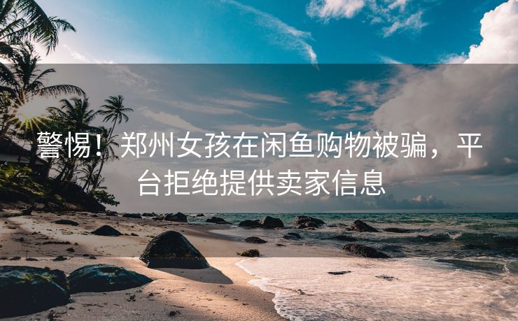 警惕！郑州女孩在闲鱼购物被骗，平台拒绝提供卖家信息