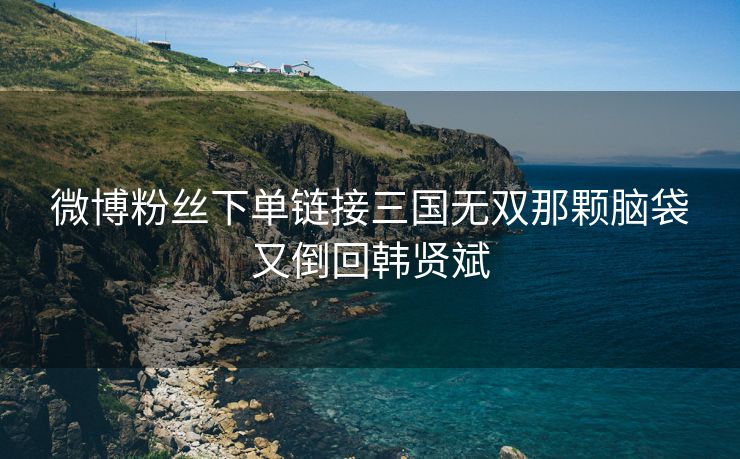 微博粉丝下单链接三国无双那颗脑袋又倒回韩贤斌