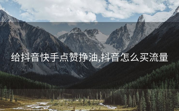 给抖音快手点赞挣油,抖音怎么买流量