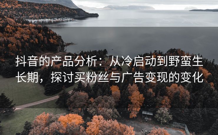 抖音的产品分析：从冷启动到野蛮生长期，探讨买粉丝与广告变现的变化