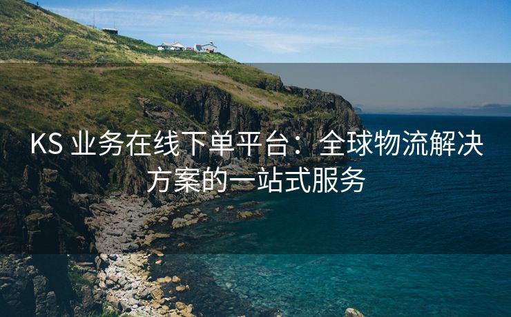 KS 业务在线下单平台：全球物流解决方案的一站式服务
