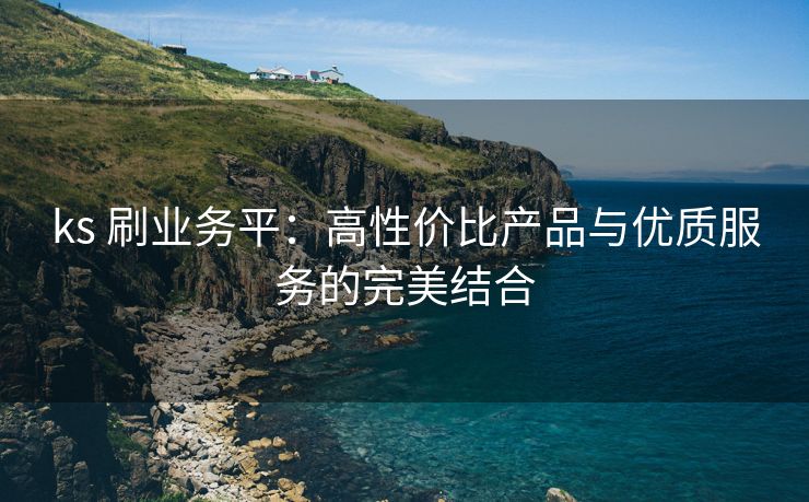 ks 刷业务平：高性价比产品与优质服务的完美结合