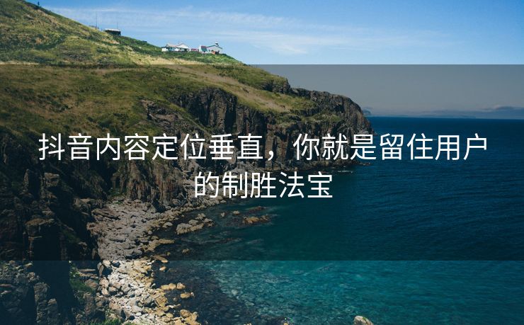 抖音内容定位垂直，你就是留住用户的制胜法宝