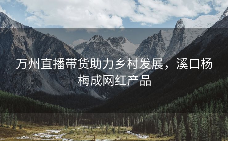 万州直播带货助力乡村发展，溪口杨梅成网红产品