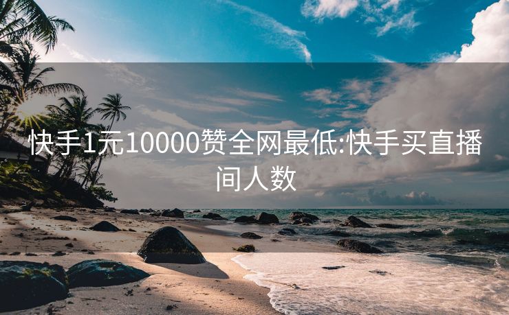 快手1元10000赞全网最低:快手买直播间人数