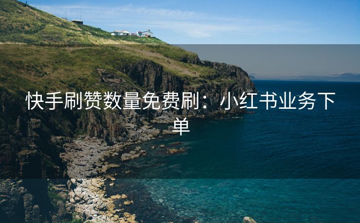 快手刷赞数量免费刷：小红书业务下单