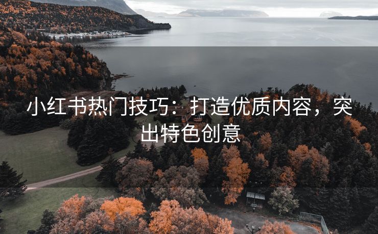 小红书热门技巧：打造优质内容，突出特色创意