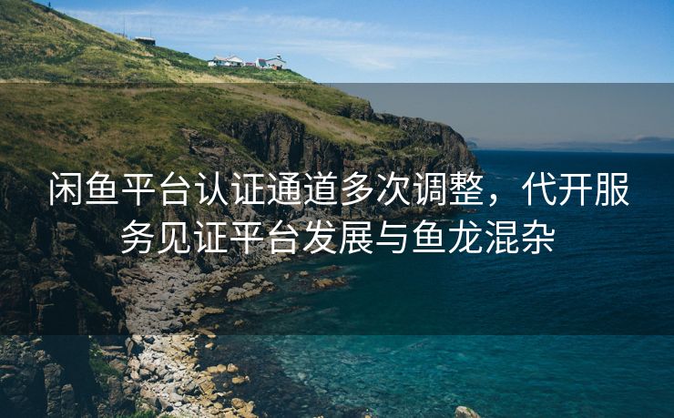 闲鱼平台认证通道多次调整，代开服务见证平台发展与鱼龙混杂