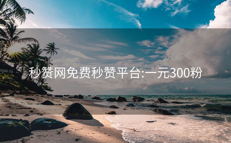 秒赞网免费秒赞平台:一元300粉