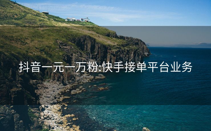 抖音一元一万粉:快手接单平台业务