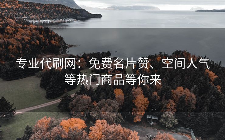 专业代刷网：免费名片赞、空间人气等热门商品等你来