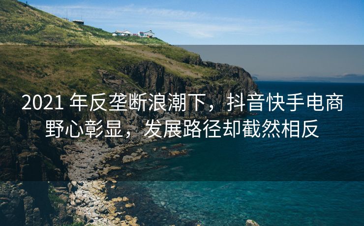 2021 年反垄断浪潮下，抖音快手电商野心彰显，发展路径却截然相反