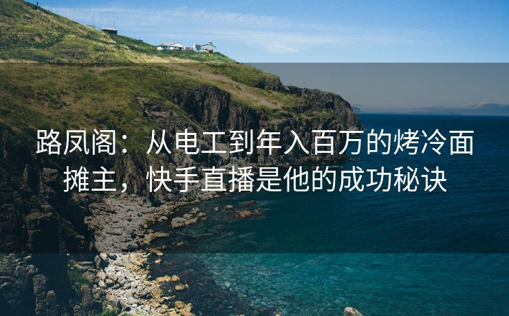 路凤阁：从电工到年入百万的烤冷面摊主，快手直播是他的成功秘诀