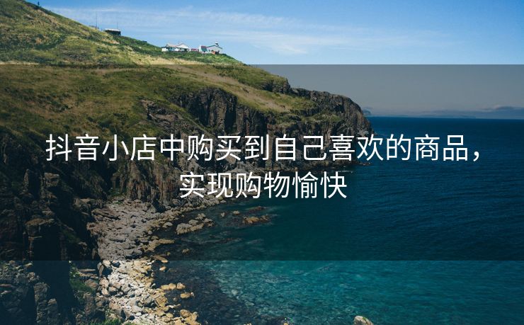 抖音小店中购买到自己喜欢的商品，实现购物愉快