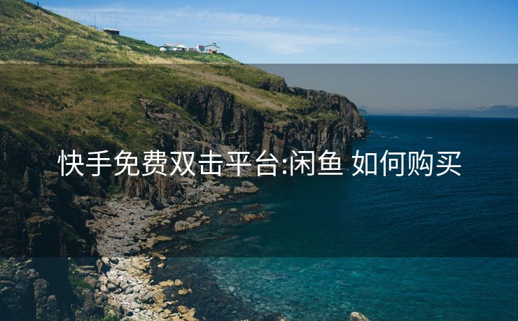 快手免费双击平台:闲鱼 如何购买