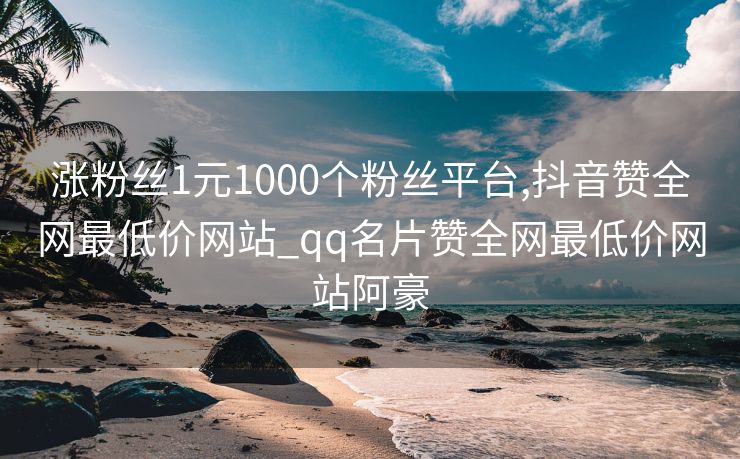 涨粉丝1元1000个粉丝平台,抖音赞全网最低价网站_qq名片赞全网最低价网站阿豪